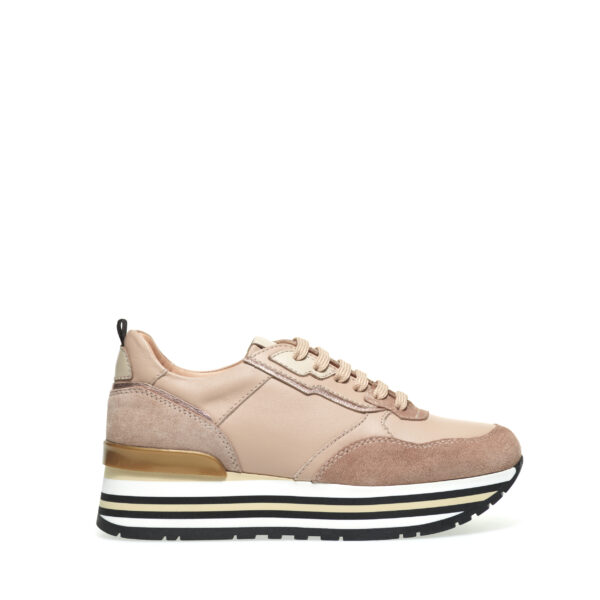 Sportlicher Sneaker aus Leder Cammello