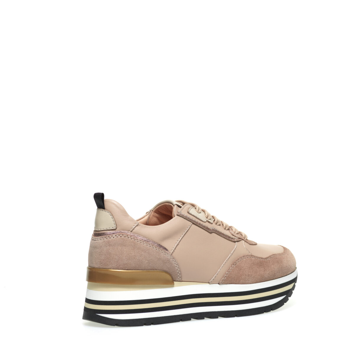 Sportlicher Sneaker aus Leder Cammello – Bild 3